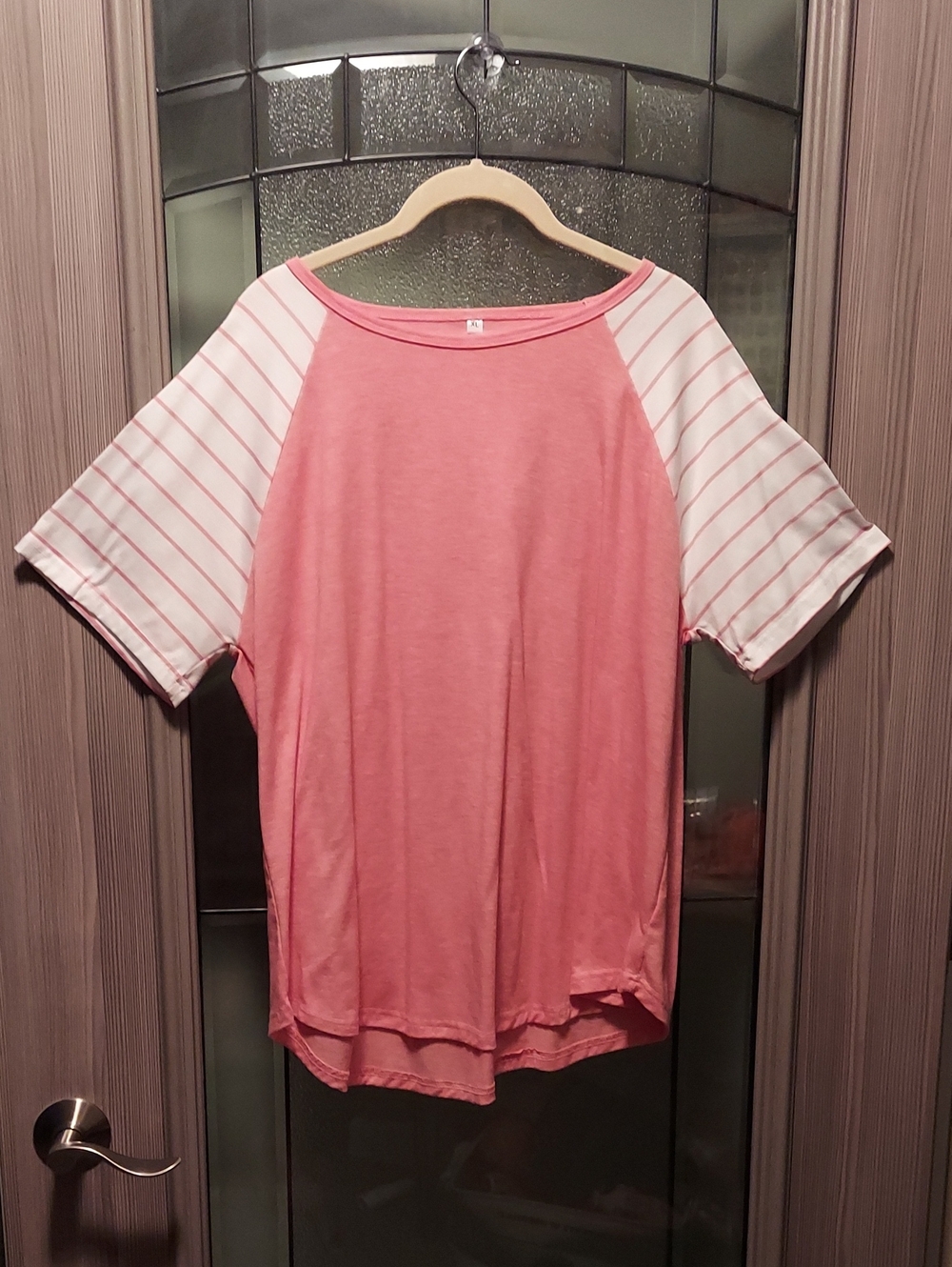 Women’s Pink Raglan Sleeve Tunic Top